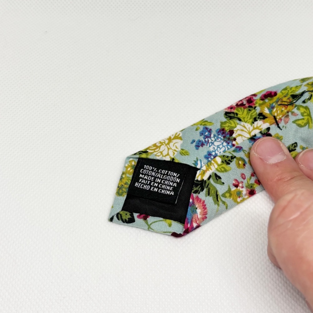 Perry Ellis Pprtfolio multicolor floral tie 100% cotton Excellent condition - Picture 2 of 6